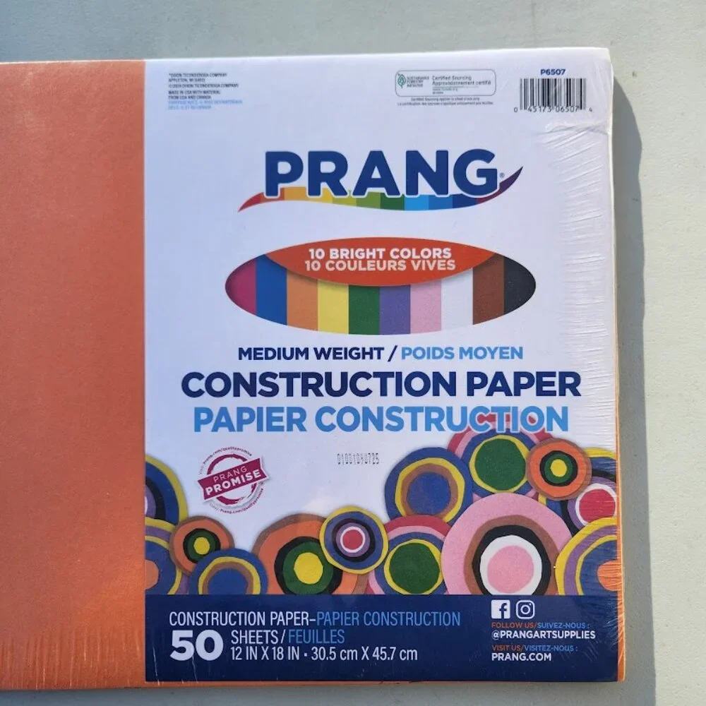 NEW Prang 10 Colors Construction Paper Medium Weight 50 Sheets 12